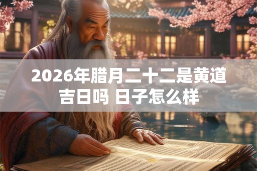 2026年腊月二十二是黄道吉日吗 日子怎么样