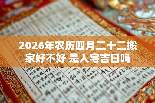 2026年农历四月二十二搬家好不好 是入宅吉日吗 2026年农历四月二十二搬家好不好 是入宅吉日吗