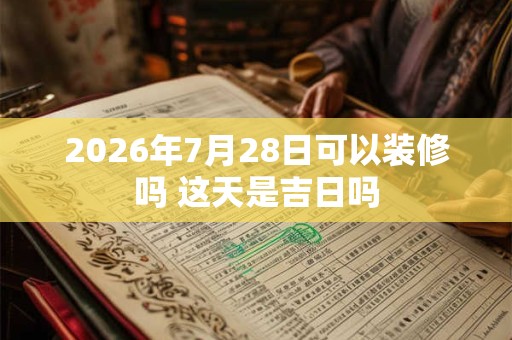 2026年7月28日可以装修吗 这天是吉日吗 2026年7月28日可以装修吗 这天是吉日吗