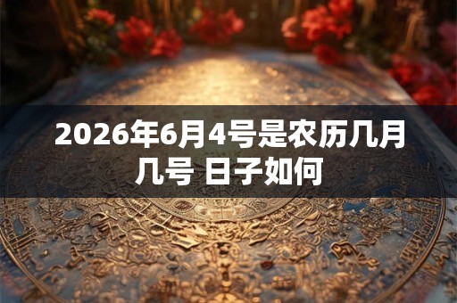 2026年6月4号是农历几月几号 日子如何 2026年6月4号是农历几月几号 日子如何