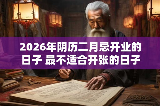 2026年阴历二月忌开业的日子 最不适合开张的日子