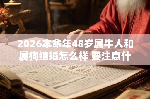 2026本命年48岁属牛人和属狗结婚怎么样 要注意什么 2026本命年48岁属牛人和属狗结婚怎么样 要注意什么