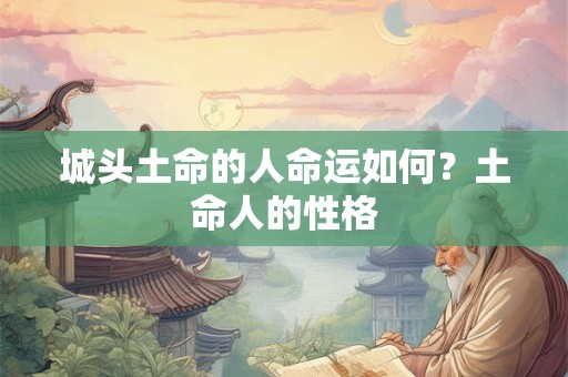 城头土命的人命运如何?土命人的性格 城头土命的人命运如何?土命人的性格