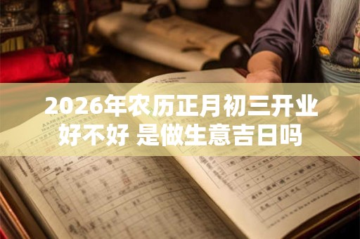 2026年农历正月初三开业好不好 是做生意吉日吗