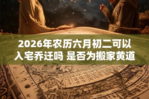 2026年农历六月初二可以入宅乔迁吗 是否为搬家黄道吉日