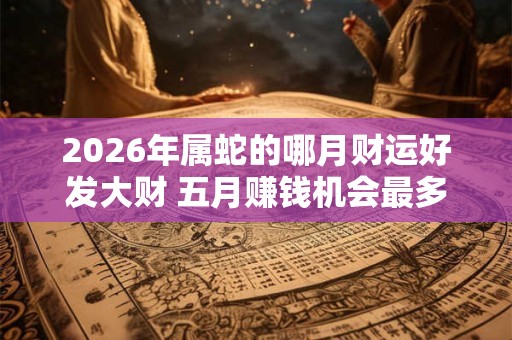 2026年属蛇的哪月财运好发大财 五月赚钱机会最多 2026年属蛇的哪月财运好发大财 五月赚钱机会最多