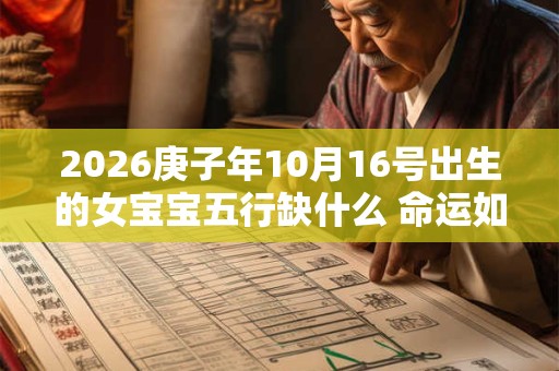 2026庚子年10月16号出生的女宝宝五行缺什么 命运如何 2026庚子年10月16号出生的女宝宝五行缺什么 命运如何