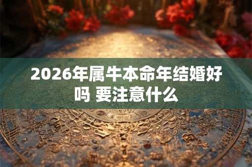 2026年属牛本命年结婚好吗 要注意什么