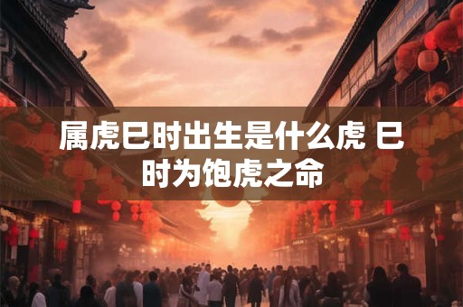属虎巳时出生是什么虎 巳时为饱虎之命