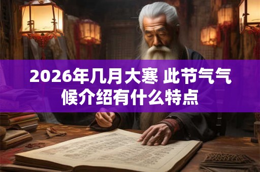 2026年几月大寒 此节气气候介绍有什么特点 2026年几月大寒 此节气气候介绍有什么特点