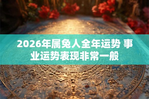2026年属兔人全年运势 事业运势表现非常一般 2026年属兔人全年运势 事业运势表现非常一般