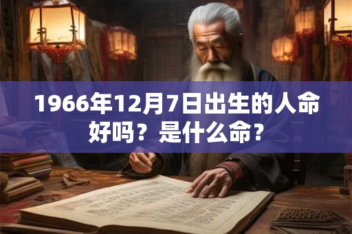 1966年12月7日出生的人命好吗?是什么命? 1966年12月7日出生的人命好吗?是什么命?