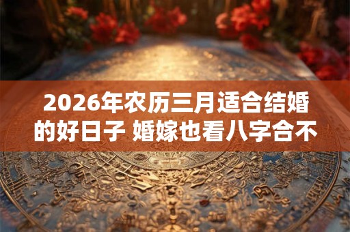 2026年农历三月适合结婚的好日子 婚嫁也看八字合不合