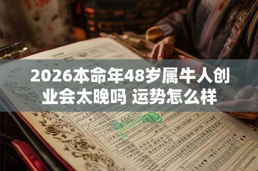 2026本命年48岁属牛人创业会太晚吗 运势怎么样 2026本命年48岁属牛人创业会太晚吗 运势怎么样