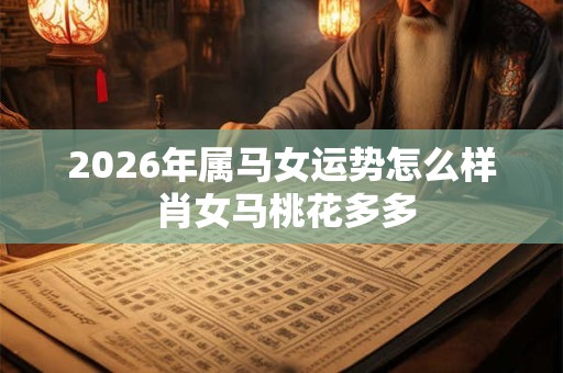 2026年属马女运势怎么样 肖女马桃花多多