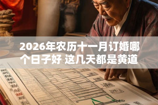 2026年农历十一月订婚哪个日子好 这几天都是黄道吉日 2026年农历十一月订婚哪个日子好 这几天都是黄道吉日