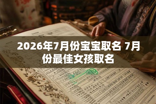 2026年7月份宝宝取名 7月份最佳女孩取名