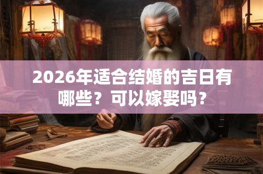 2026年适合结婚的吉日有哪些？可以嫁娶吗？