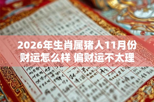 2026年生肖属猪人11月份财运怎么样 偏财运不太理想 2026年生肖属猪人11月份财运怎么样 偏财运不太理想