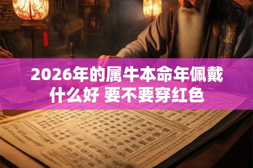 2026年的属牛本命年佩戴什么好 要不要穿红色 2026年的属牛本命年佩戴什么好 要不要穿红色