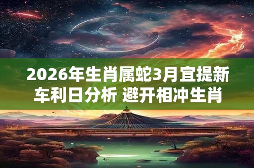 2026年生肖属蛇3月宜提新车利日分析 避开相冲生肖 2026年生肖属蛇3月宜提新车利日分析 避开相冲生肖