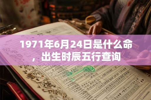 1971年6月24日是什么命，出生时辰五行查询