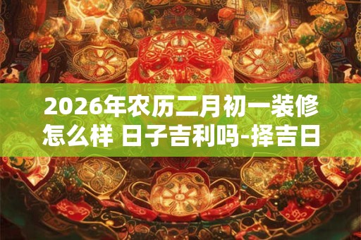 2026年农历二月初一装修怎么样 日子吉利吗-择吉日网 2026年农历二月初一装修怎么样 日子吉利吗-择吉日网