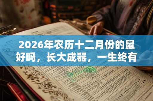 2026年农历十二月份的鼠好吗,长大成器,一生终有富贵运势 2026年农历十二月份的鼠好吗,长大成器,一生终有富贵运势