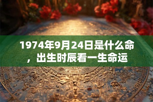 1974年9月24日是什么命,出生时辰看一生命运 1974年9月24日是什么命,出生时辰看一生命运