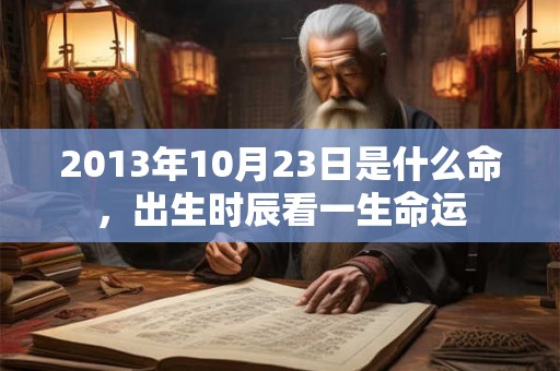 2013年10月23日是什么命,出生时辰看一生命运 2013年10月23日是什么命,出生时辰看一生命运