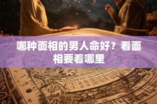 哪种面相的男人命好？看面相要看哪里