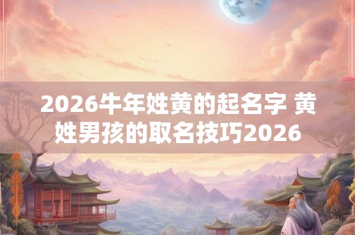 2026牛年姓黄的起名字 黄姓男孩的取名技巧2026 2026牛年姓黄的起名字 黄姓男孩的取名技巧2026