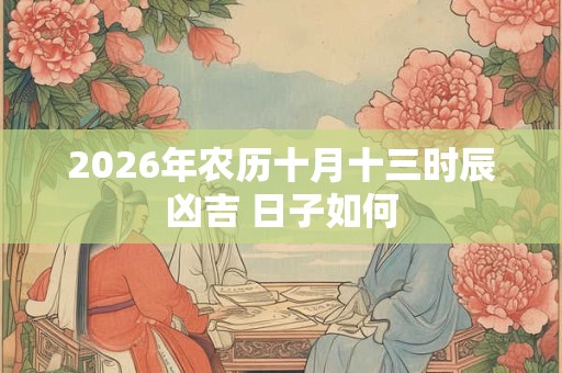 2026年农历十月十三时辰凶吉 日子如何