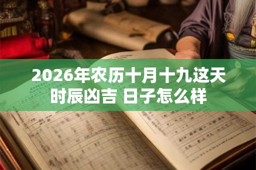 2026年农历十月十九这天时辰凶吉 日子怎么样