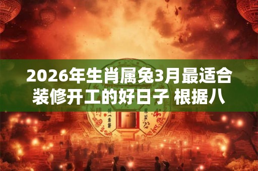 2026年生肖属兔3月最适合装修开工的好日子 根据八字查询 2026年生肖属兔3月最适合装修开工的好日子 根据八字查询