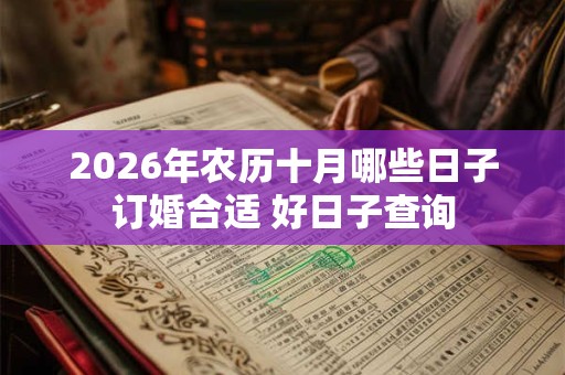 2026年农历十月哪些日子订婚合适 好日子查询 2026年农历十月哪些日子订婚合适 好日子查询
