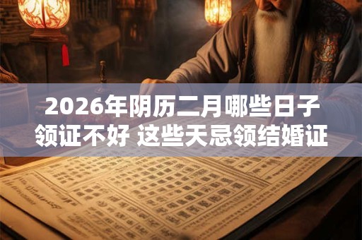 2026年阴历二月哪些日子领证不好 这些天忌领结婚证 2026年阴历二月哪些日子领证不好 这些天忌领结婚证
