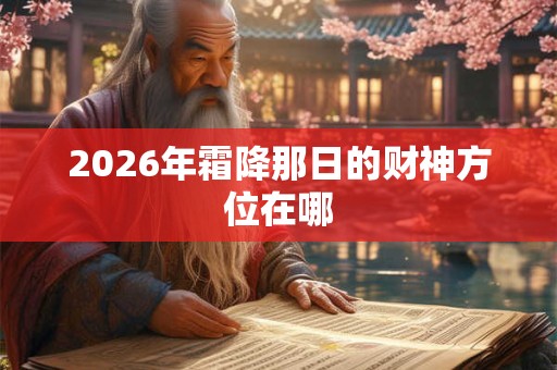 2026年霜降那日的财神方位在哪 2026年霜降那日的财神方位在哪
