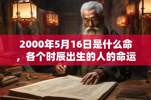 2000年5月16日是什么命,各个时辰出生的人的命运 2000年5月16日是什么命,各个时辰出生的人的命运