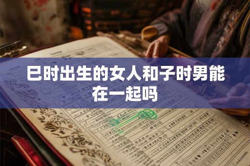 巳时出生的女人和子时男能在一起吗 巳时出生的女人和子时男能在一起吗