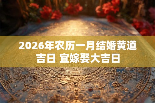 2026年农历一月结婚黄道吉日 宜嫁娶大吉日 2026年农历一月结婚黄道吉日 宜嫁娶大吉日