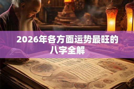 2026年各方面运势最旺的八字全解 2026年各方面运势最旺的八字全解