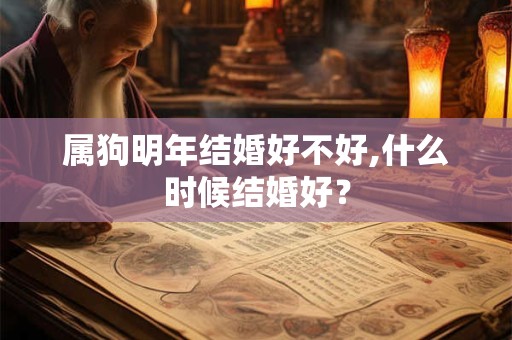 属狗明年结婚好不好,什么时候结婚好? 属狗明年结婚好不好,什么时候结婚好?