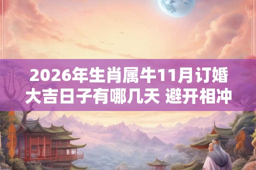 2026年生肖属牛11月订婚大吉日子有哪几天 避开相冲生肖