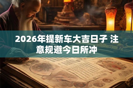 2026年提新车大吉日子 注意规避今日所冲