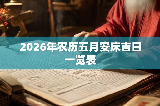 2026年农历五月安床吉日一览表