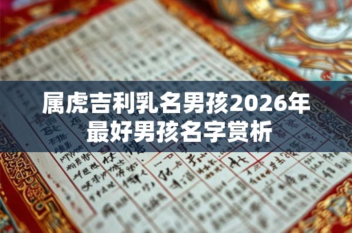 属虎吉利乳名男孩2026年 最好男孩名字赏析 属虎吉利乳名男孩2026年 最好男孩名字赏析