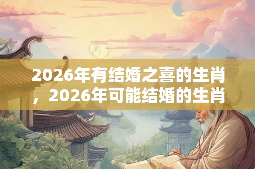 2026年有结婚之喜的生肖,2026年可能结婚的生肖 2026年有结婚之喜的生肖,2026年可能结婚的生肖
