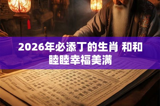 2026年必添丁的生肖 和和睦睦幸福美满 2026年必添丁的生肖 和和睦睦幸福美满