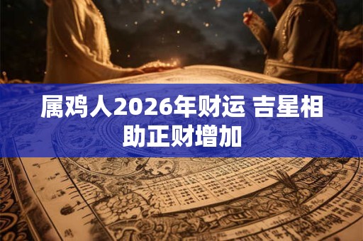 属鸡人2026年财运 吉星相助正财增加